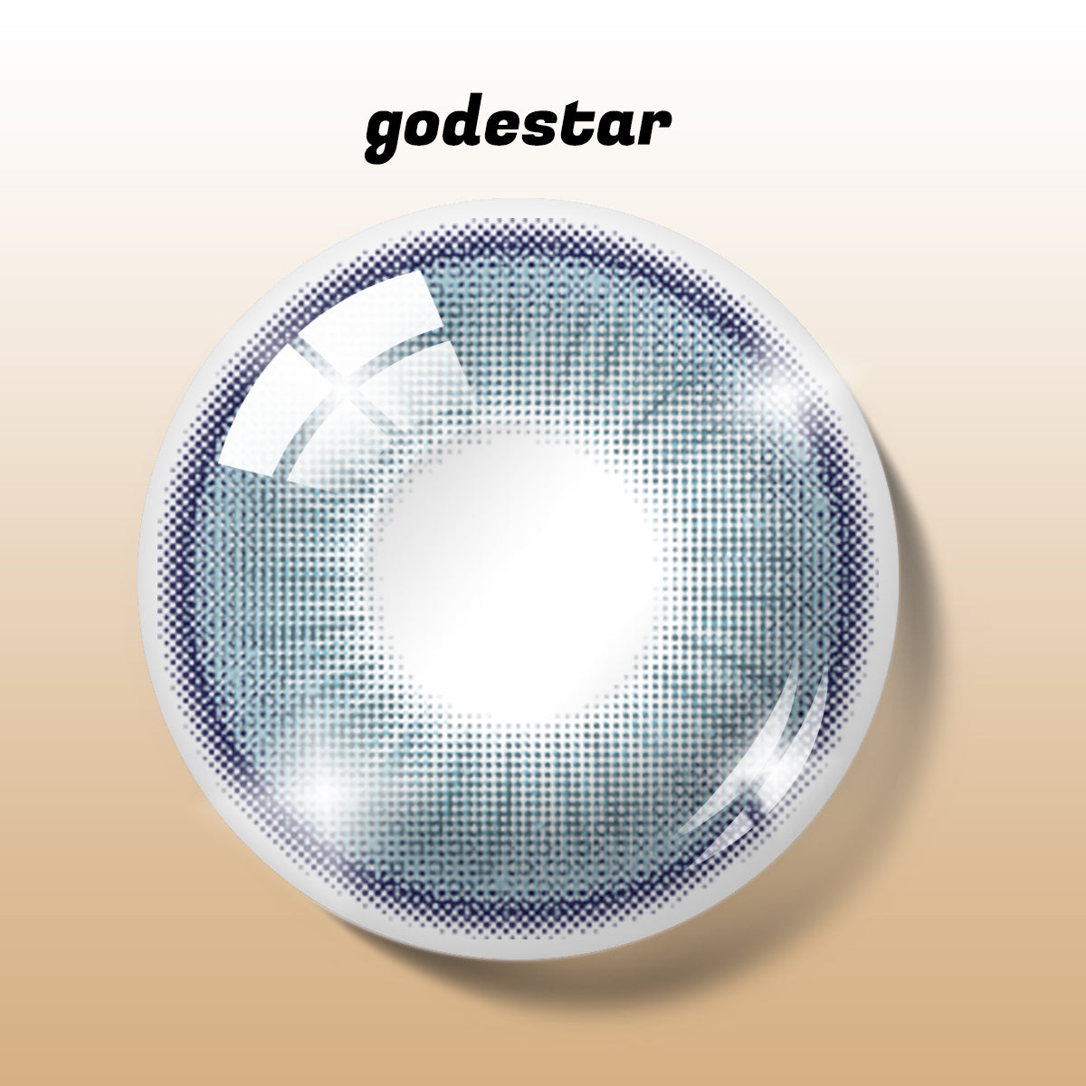 Godestar Tidal Iris Colored Contacts – Cool Blue Gray Lenses for Dark Eyes | 6 Months Wear