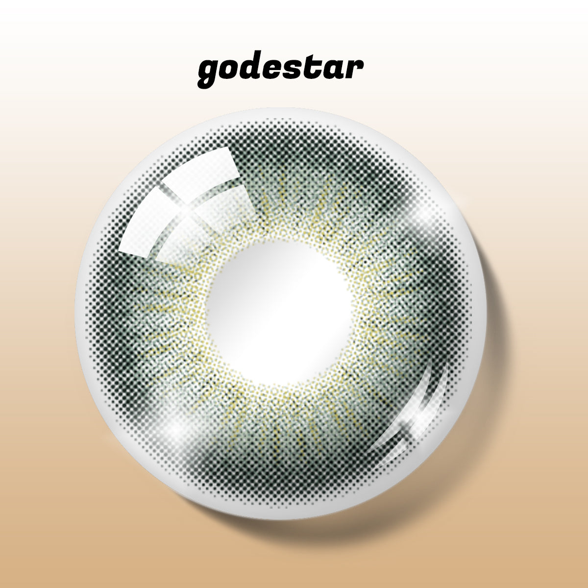 Godestar Siren Forest Colored Contacts – Emerald Green Lenses for Dark Eyes | 6 Months Wear