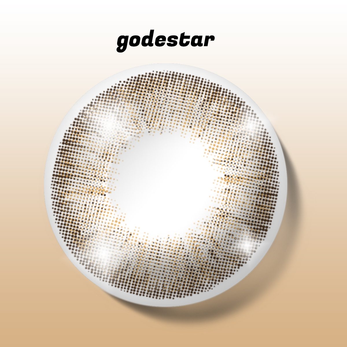 Godestar Soft Tea Brown Colored Contacts – Golden Hazel Blend for Dark Eyes | 6 Months Wear
