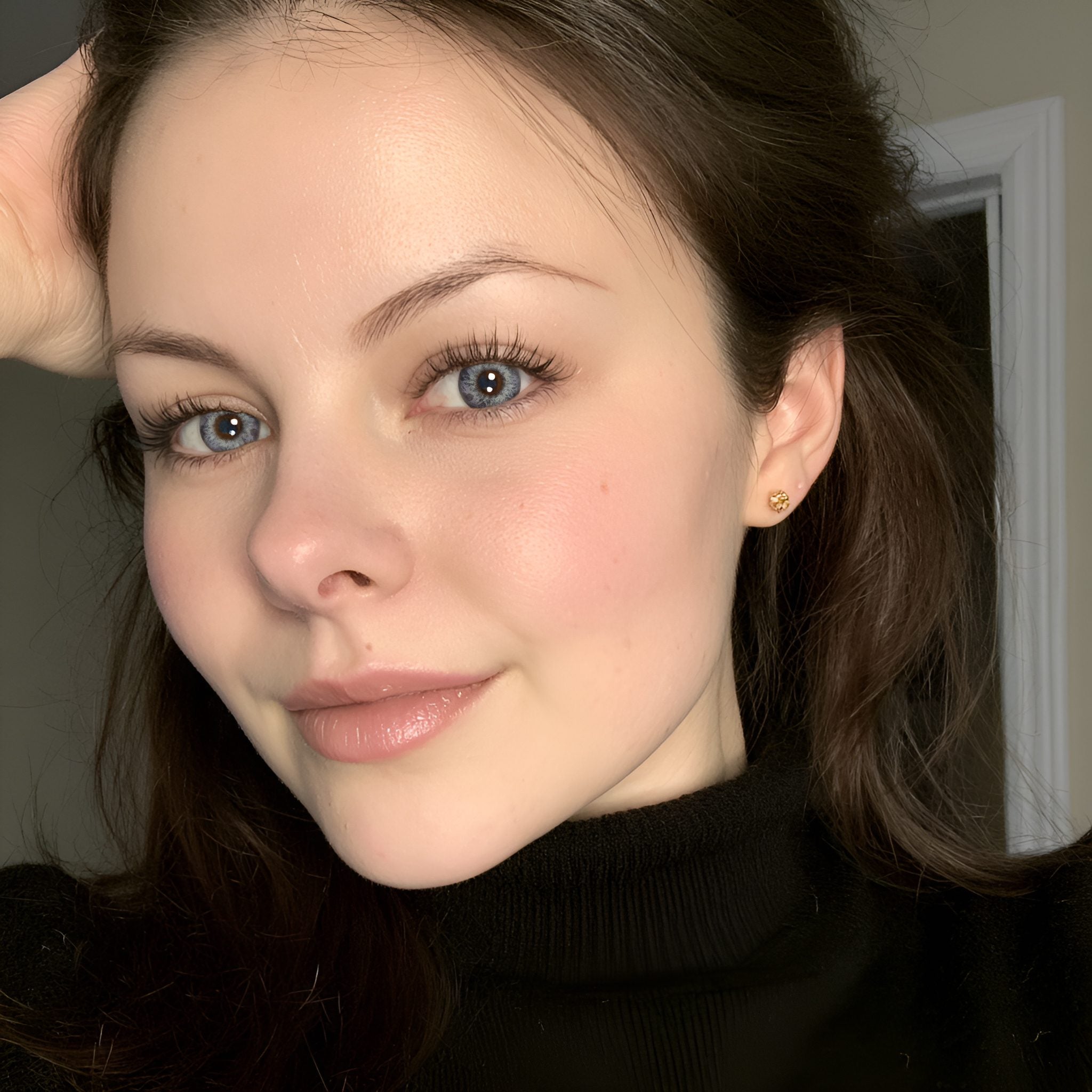 MIIEMO Dark Halo Brown Colored Contact Lenses ā Natural Big Eye Black Brown Contacts | 6 Months Wear