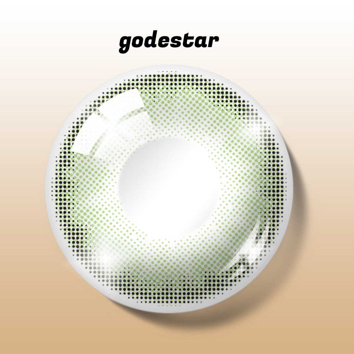 Godestar Lime Hazel Colored Contacts – Bright Green Lenses for Dark Eyes | 6 Months Wear