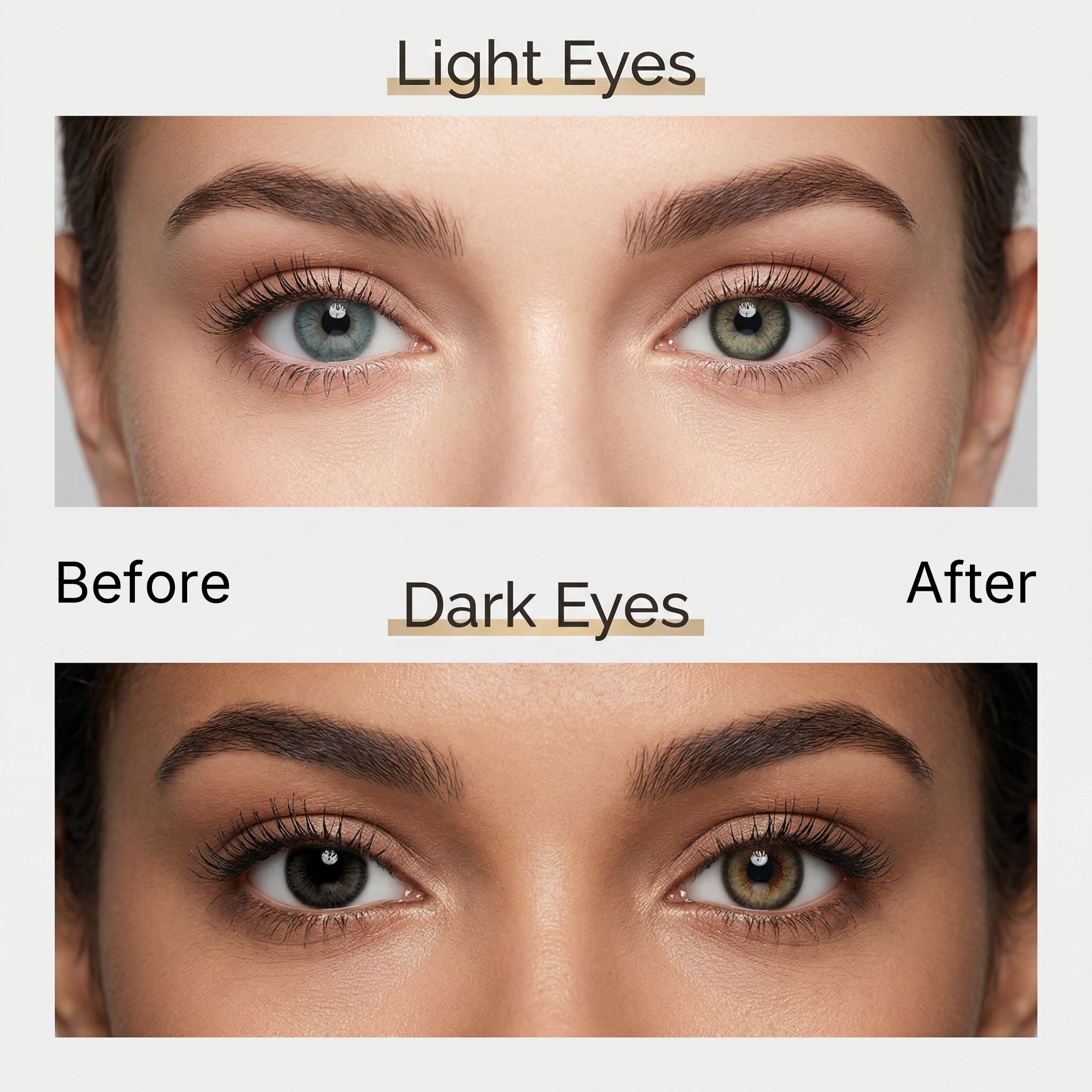 Godestar Horizon Dusk Colored Contacts – Soft Grayish Brown Lenses for Dark Eyes | 6 Months Wear