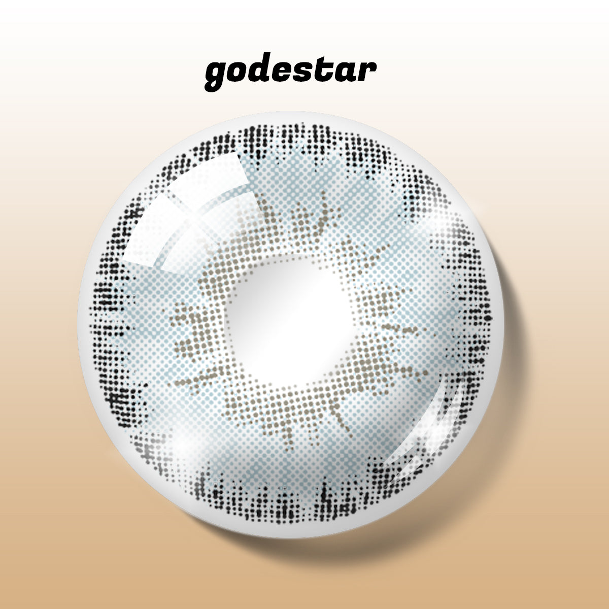 Godestar Arctic Breeze Colored Contacts – Natural Ice Gray Blue Lenses for Dark Eyes | 6 Months Wear