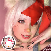 Eylumi Kitty Pink Brown Cosplay Colored Contact Lenses