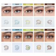 Eylumi Aloe Green Colored Contact Lenses - Natural Green Eye Enhancement | 3-Month Reusable Lenses