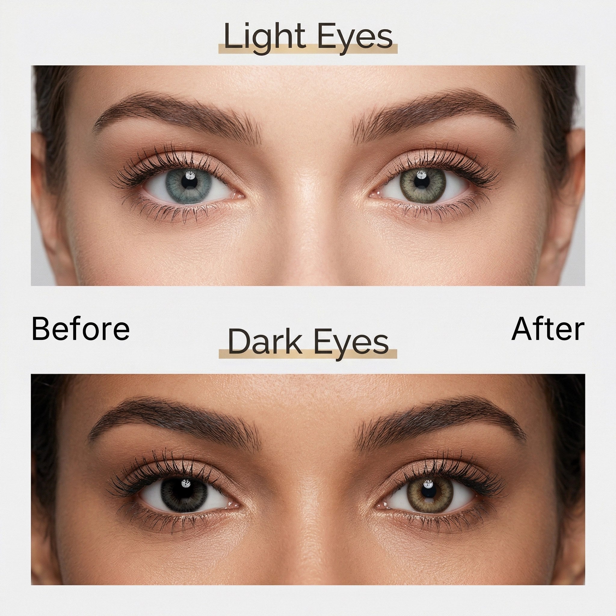 MIIEMO Toffee Brown Colored Contact Lenses – Warm Sun-Kissed Brown Contacts for Dark Eyes | 6 Months Wear