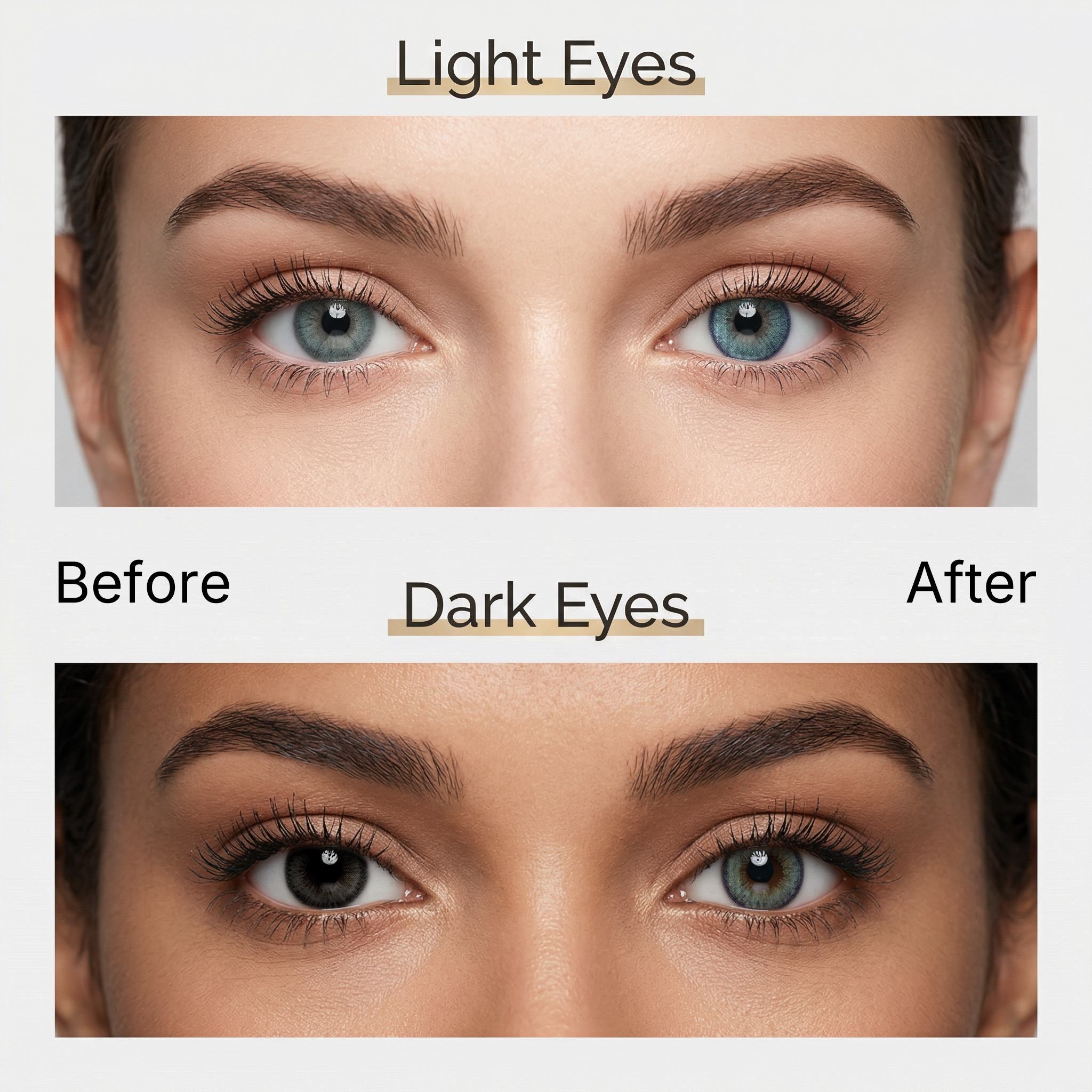 Godestar Tidal Iris Colored Contacts – Cool Blue Gray Lenses for Dark Eyes | 6 Months Wear
