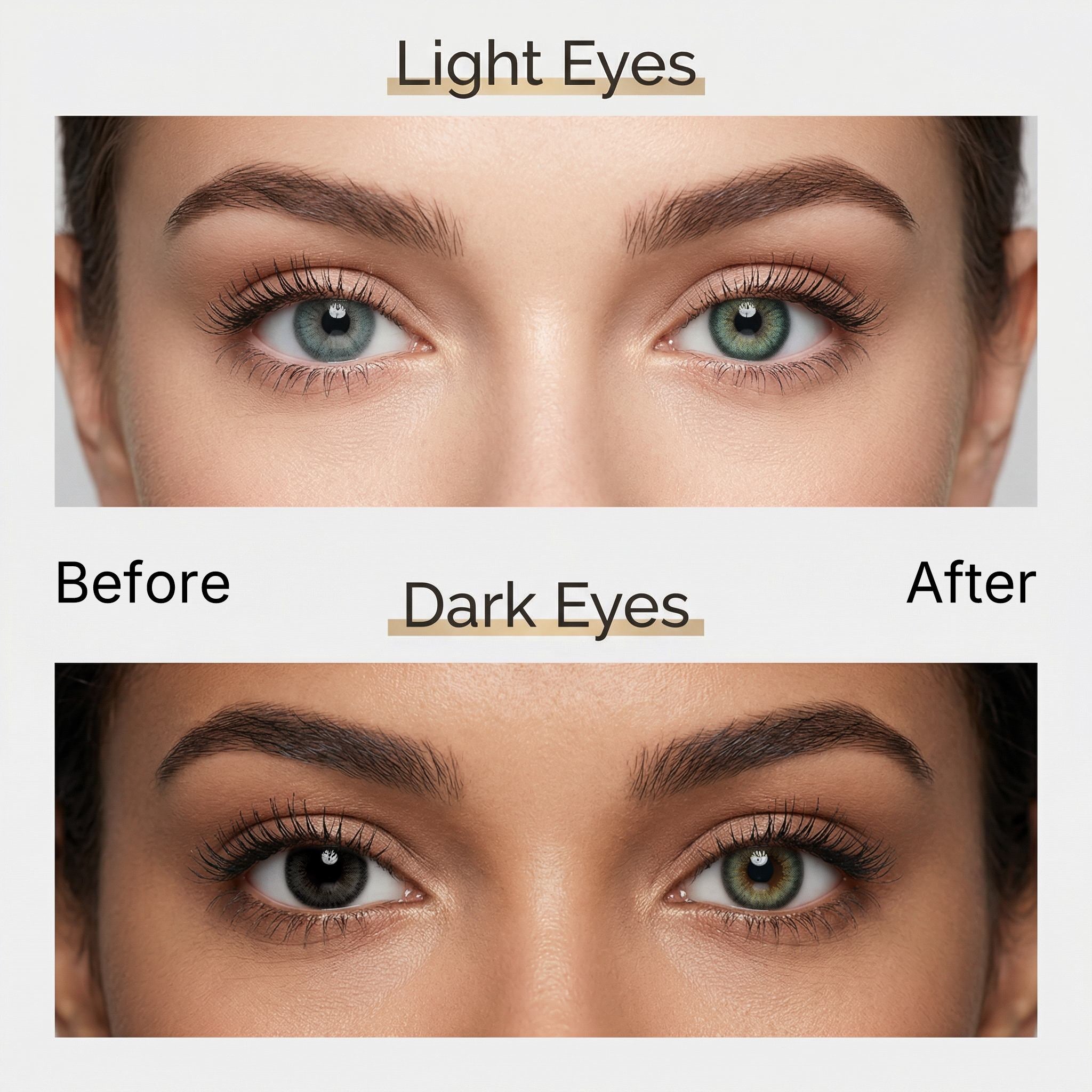 Godestar Siren Forest Colored Contacts – Emerald Green Lenses for Dark Eyes | 6 Months Wear