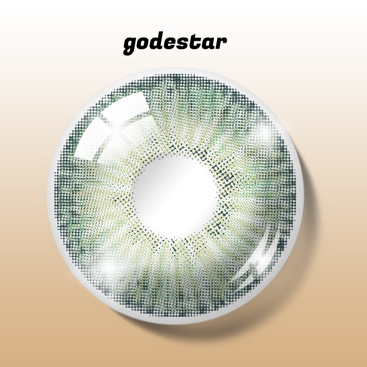 Godestar Aurora Green Colored Contacts – Radiant Moss Green Lenses for Dark Eyes | 6 Months Wear