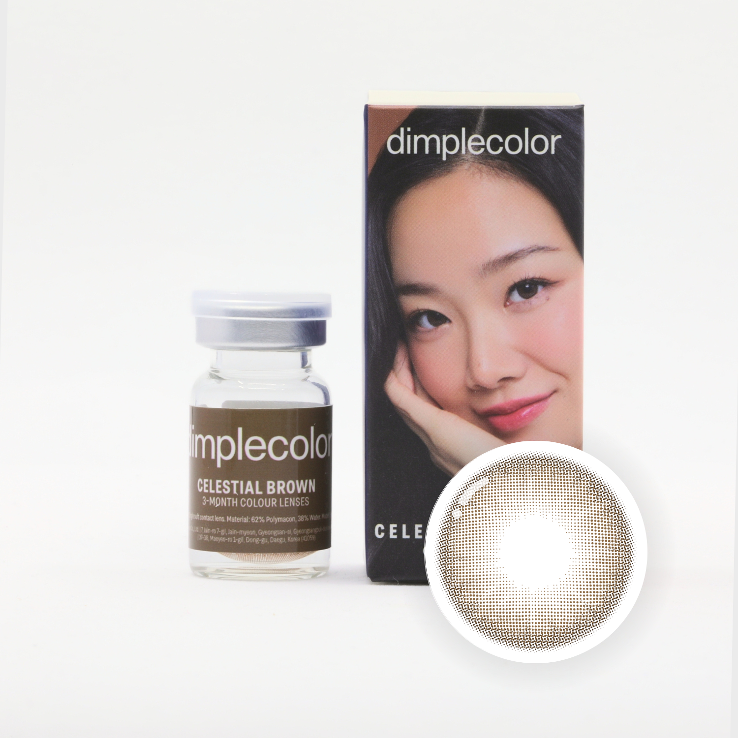 Eylumi Celestial Brown Colored Contact Lenses - Natural Brown Eye Enhancement | 3-Month Reusable Lenses