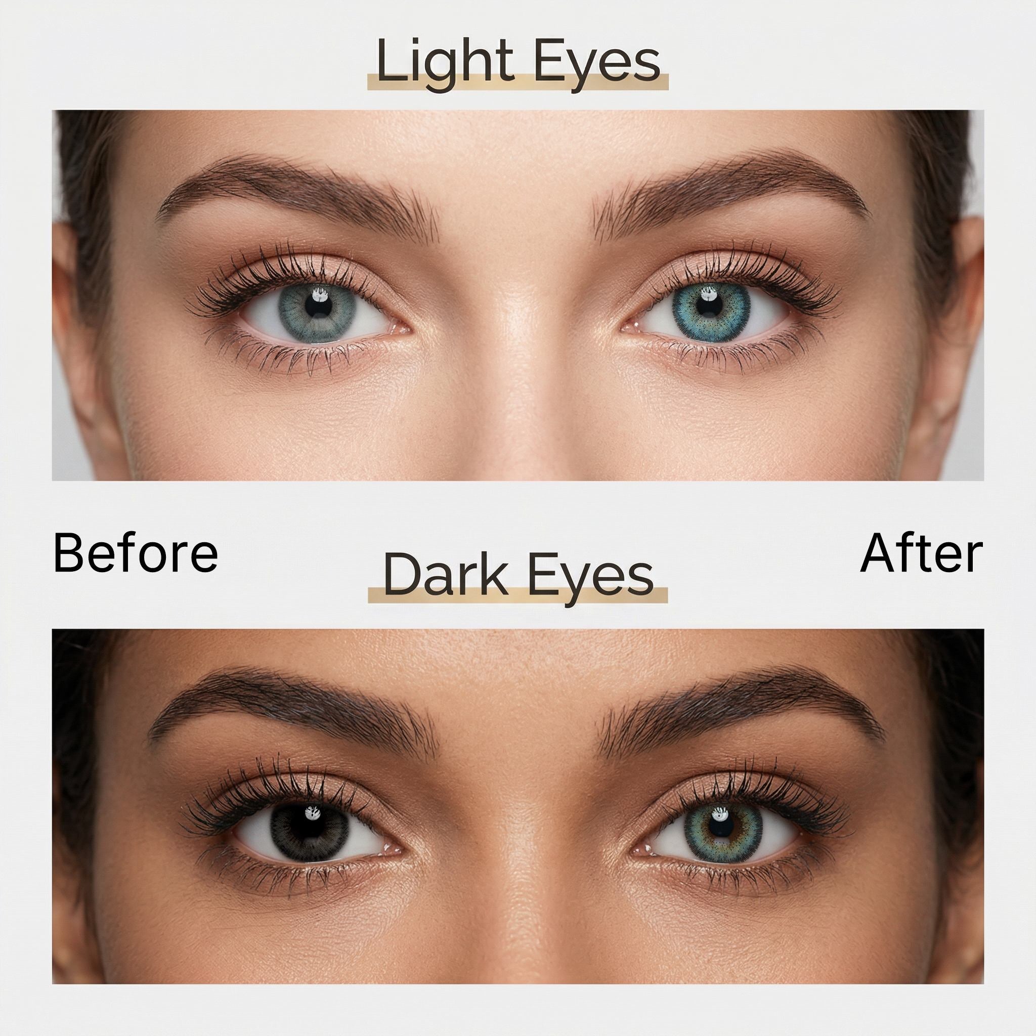 Godestar Ocean Breeze Colored Contacts – Vibrant Ice Blue Lenses for Dark Eyes | 6 Months Wear