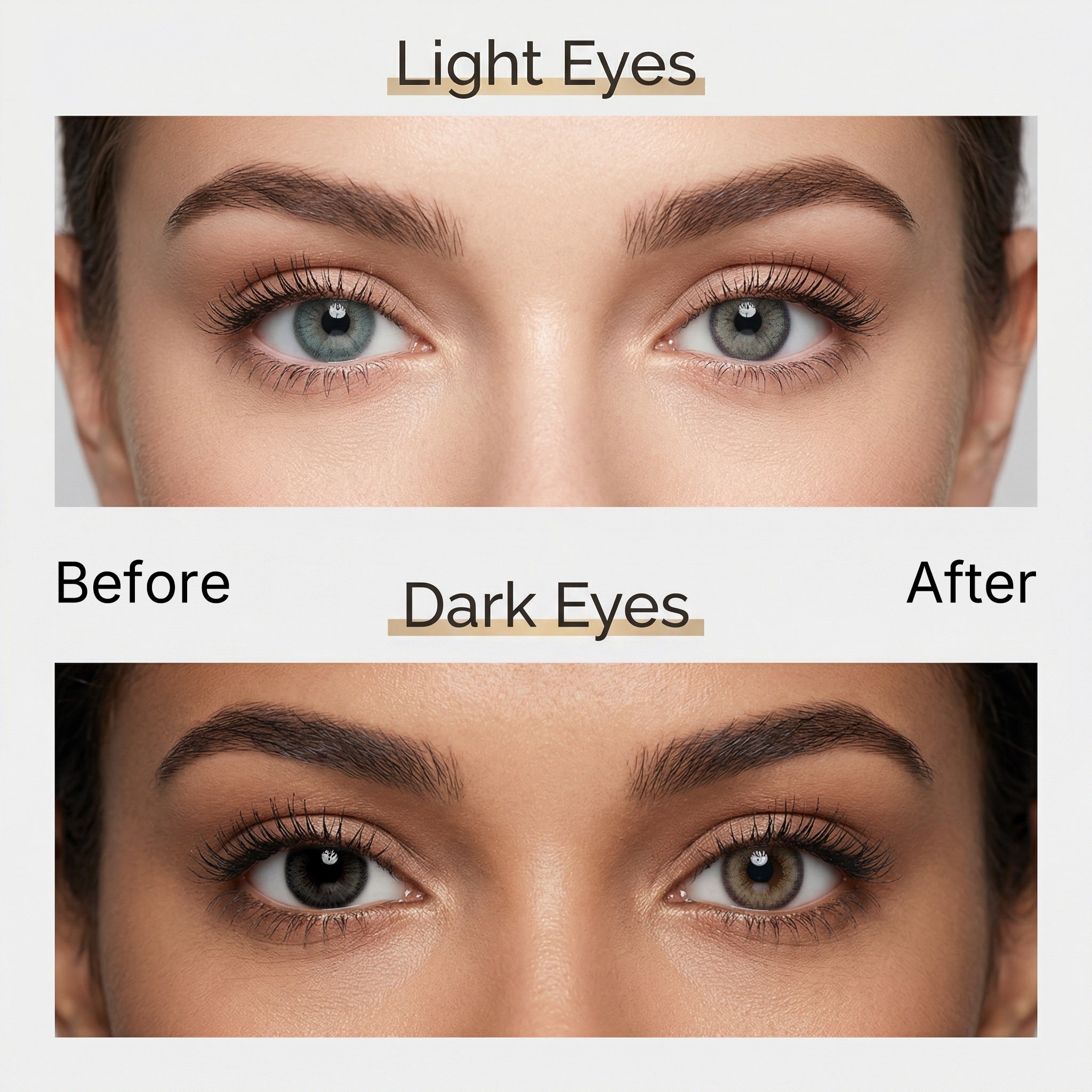 Godestar Velvet Cocoa Colored Contacts – Natural Muted Chocolate Lenses for Dark Eyes | 6 Months Wear