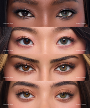 Eylumi Eden Green Colored Contact Lenses - Natural Green Eye Enhancement | 3-Month Reusable Lenses