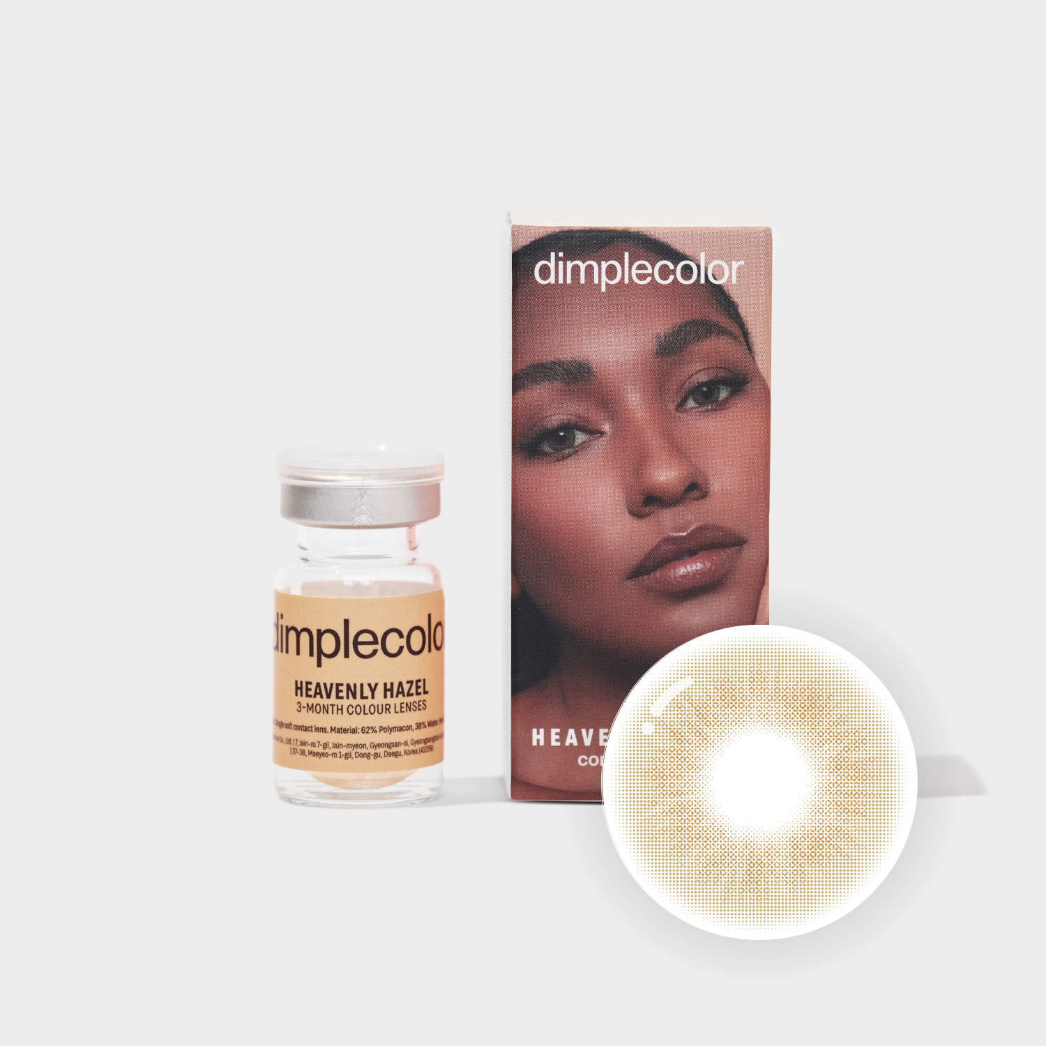Eylumi Heavenly Hazel Colored Contact Lenses - Natural Hazel Eye Enhancement | 3-Month Reusable Lenses