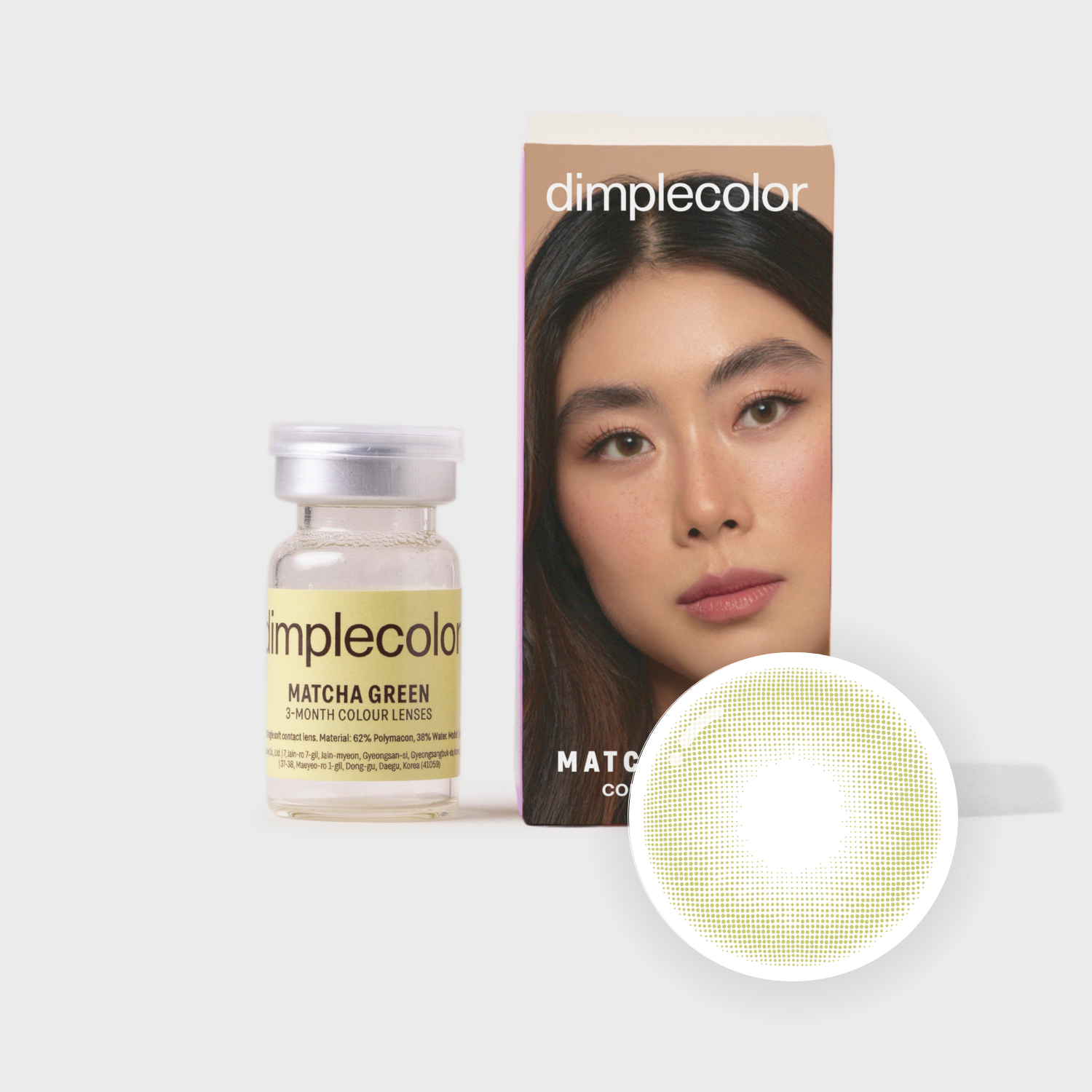 Eylumi Matcha Green Colored Contact Lenses - Natural Green Eye Enhancement | 3-Month Reusable Lenses