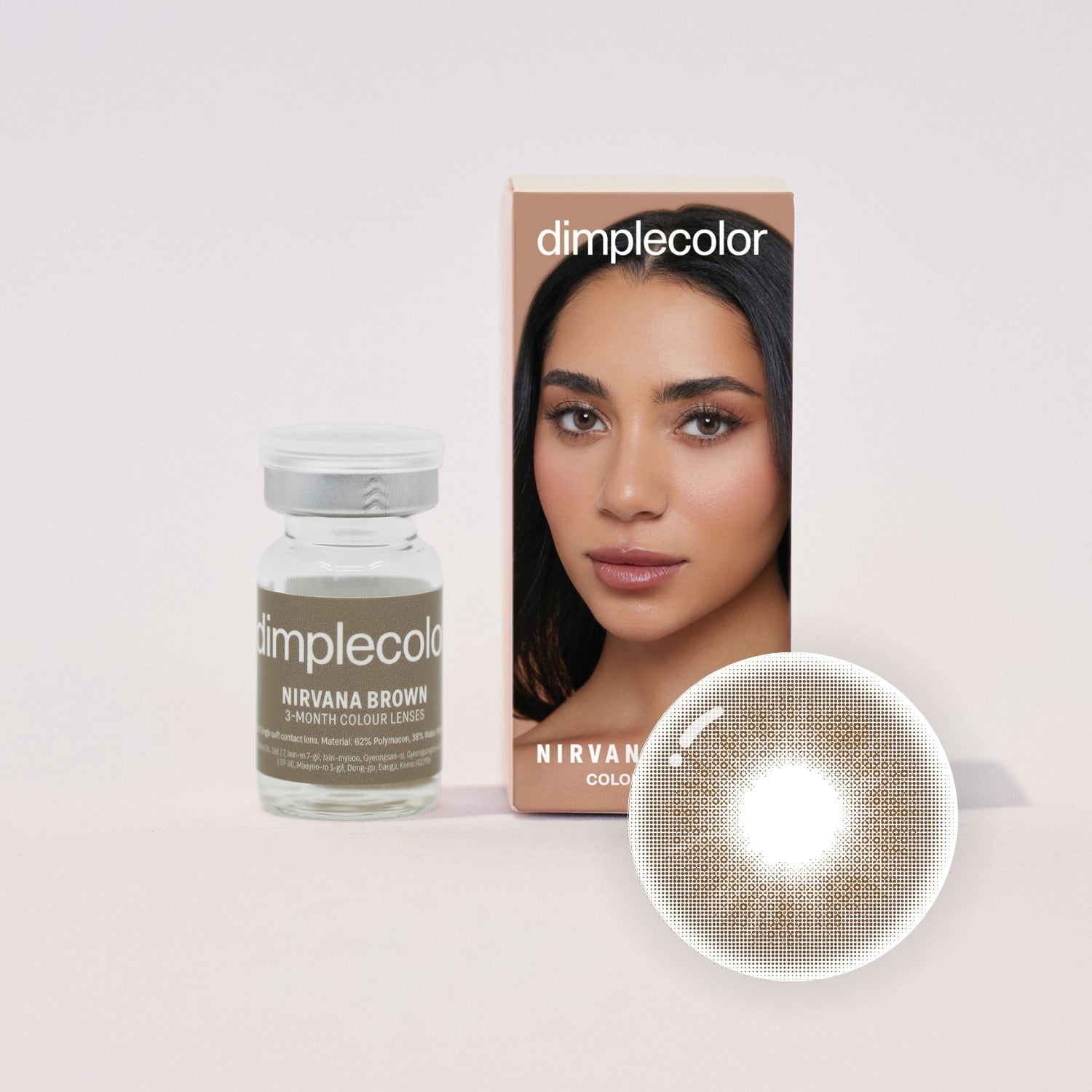 Eylumi Nirvana Brown Colored Contact Lenses - Natural Brown Eye Enhancement | 3-Month Reusable Lenses