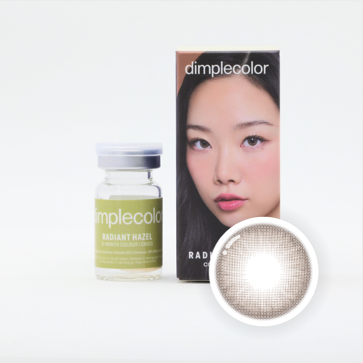 Eylumi Radiant Hazel Colored Contact Lenses - Natural Hazel Eye Enhancement | 3-Month Reusable Lenses