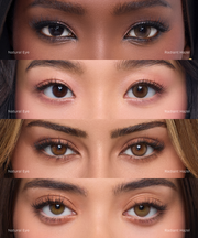 Eylumi Radiant Hazel Colored Contact Lenses - Natural Hazel Eye Enhancement | 3-Month Reusable Lenses