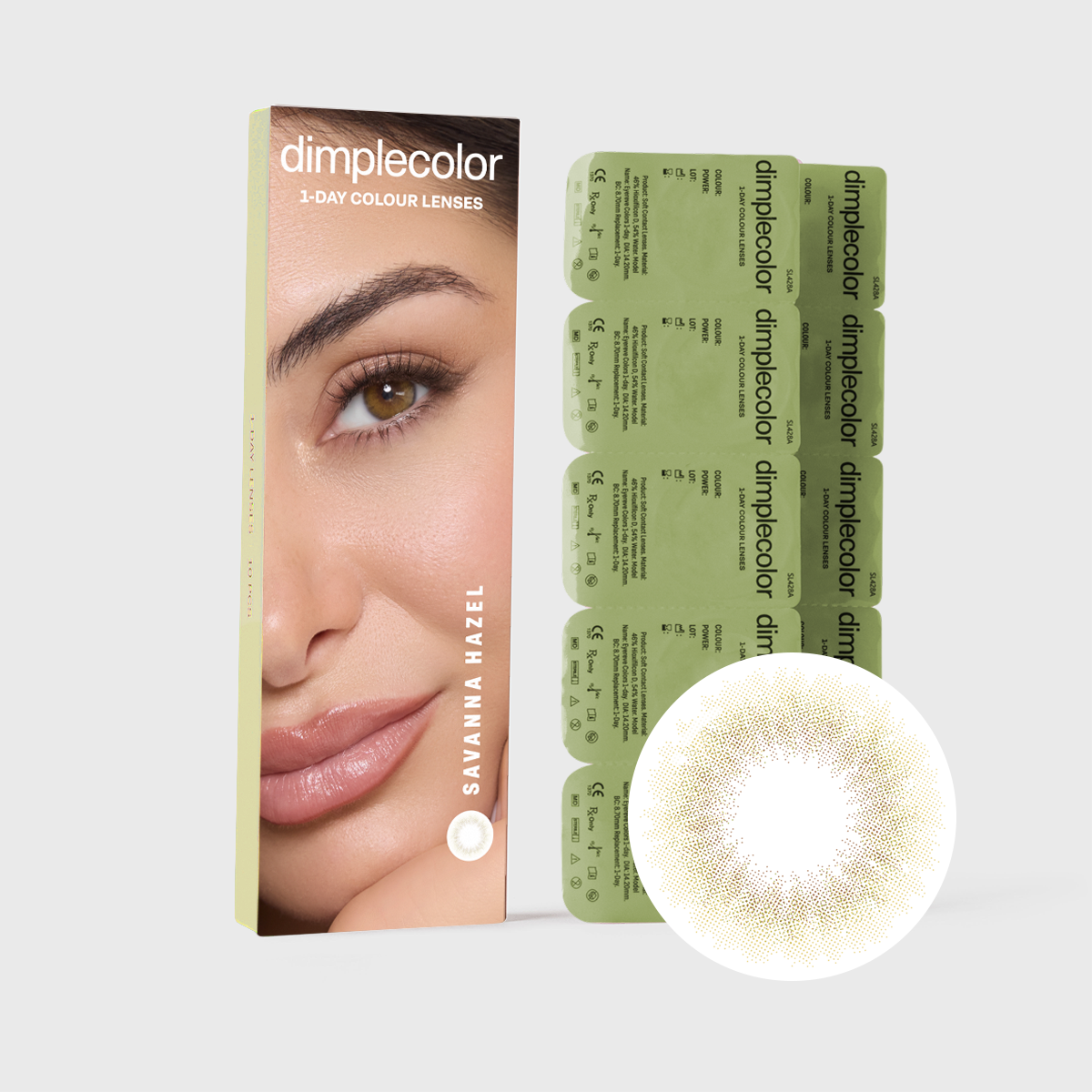 Eylumi Savanna Hazel Colored Contact Lenses - Natural Hazel Eye Enhancement | 1-Day Daily Lenses