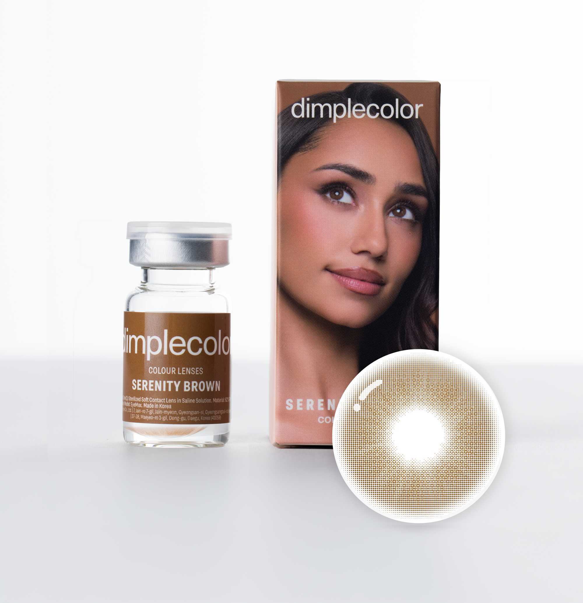 Eylumi Serenity Brown Colored Contact Lenses - Natural Brown Eye Enhancement | 3-Month Reusable Lenses