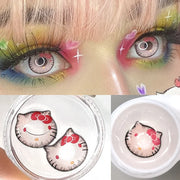 Eylumi Kitty Pink Brown Cosplay Colored Contact Lenses