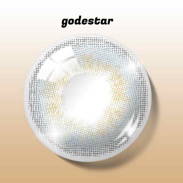 Godestar Misty Slate Colored Contacts – Cool Gray Hazel Blend for Dark Eyes | 6 Months Wear