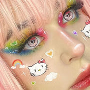 Eylumi Kitty Pink Brown Cosplay Colored Contact Lenses